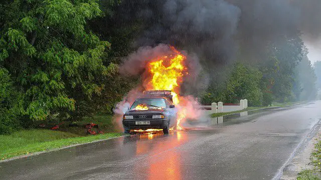 Two car has been burned due to man-made calamities