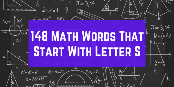 Math Words That Start With The Letter S