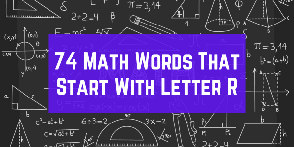 Math Words That Start With The Letter R