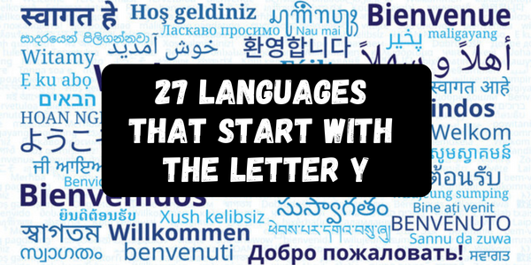 Languages That Start With The Letter Y
