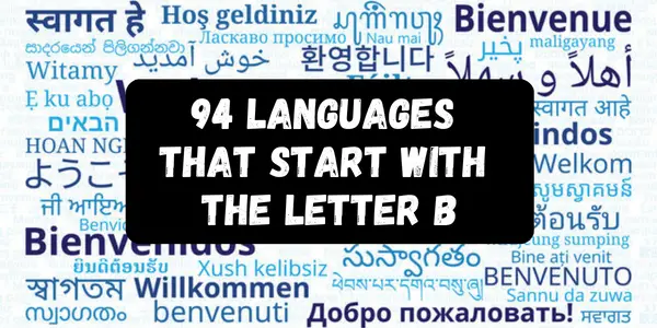 Languages That Start With The Letter B
